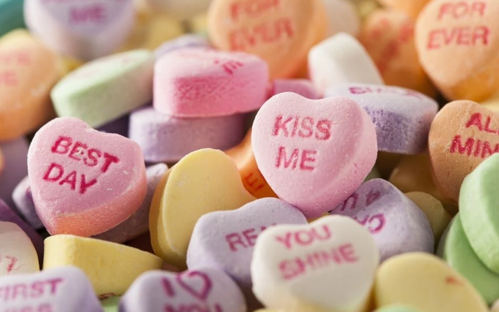 caramelline a forma di cuore per san valentino