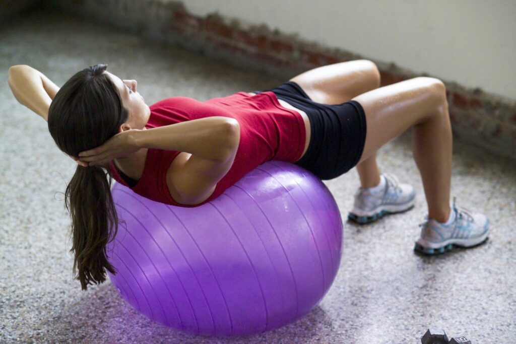 allenamento palla fitness